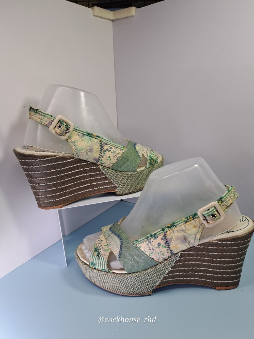 Bobbi Blu Patchy Wedge Slingback Sandal 8